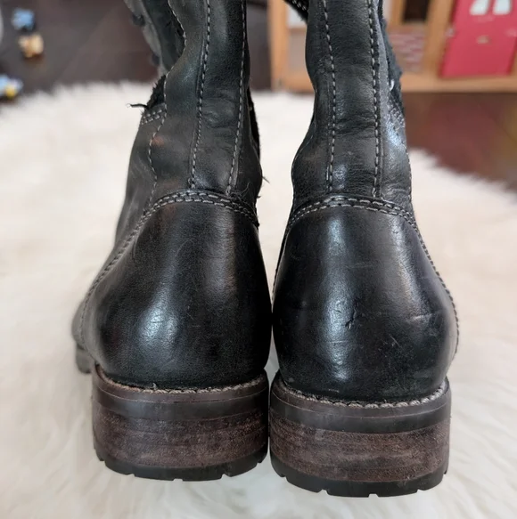 ARIAT Iona Lace Up Boots Zippered Tall Knee High Lug Sole Riding Equestrian 8 - Picture 6 of 9